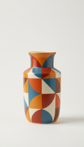 Ceramic Vase With Geometric Design